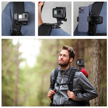 Load image into Gallery viewer, PULUZ 4 in 1 360 Degree Rotating Backpack Hat QR Clip Rec-mounts with Phone Clamp Kit