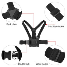 Load image into Gallery viewer, PULUZ  5 in 1 Adjustable Body Mount Belt Chest Strap with Phone Clamp &amp; J Hook Mount &amp; Long Screw Kit