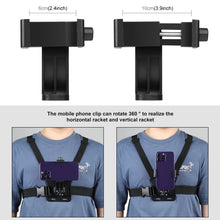 Load image into Gallery viewer, PULUZ  5 in 1 Adjustable Body Mount Belt Chest Strap with Phone Clamp &amp; J Hook Mount &amp; Long Screw Kit