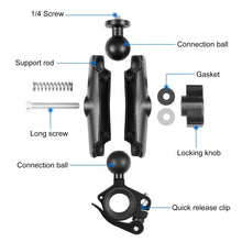 Load image into Gallery viewer, PULUZ Motorcycle O-Clip Quick Release Clamp Handlebar Fixed Mount Holder for GoPro and Other Action Cameras, O-Clip Mount