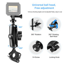 Load image into Gallery viewer, PULUZ Motorcycle O-Clip Quick Release Clamp Handlebar Fixed Mount Holder for GoPro and Other Action Cameras, O-Clip Mount