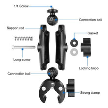 Load image into Gallery viewer, PULUZ Motorcycle Crab Clamp Handlebar Fixed Mount Holder for GoPro and Other Action Cameras, Crab Clamp Mount