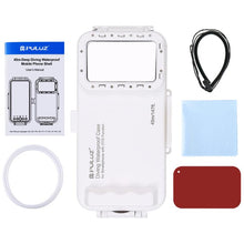 Load image into Gallery viewer, PULUZ 45m/147ft Waterproof Diving Case Photo Video Taking Underwater Housing Cover for iPhone 17 Pro / 17 / Air / 16 / 16 Pro / 15 / 15 Pro, Galaxy, Huawei, Xiaomi, Google Android OTG Smartphones with Type-C Port, Universal Case for Type-C Port Phones