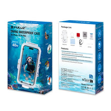 Load image into Gallery viewer, For iPhone 16 Pro Max PULUZ 40m/130ft Waterproof Diving Case with One-way Valve Photo Video Taking Underwater Housing Cover, For iPhone 16 Pro Max (Transparent)