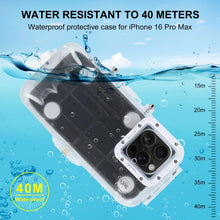 Load image into Gallery viewer, For iPhone 16 Pro Max PULUZ 40m/130ft Waterproof Diving Case with One-way Valve Photo Video Taking Underwater Housing Cover, For iPhone 16 Pro Max (Transparent)