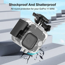 Load image into Gallery viewer, For GoPro Hero11 Mini Black PULUZ 40m Waterproof Housing Protective Case with Buckle Basic Mount &amp; Screw, For GoPro Hero11 Black Mini