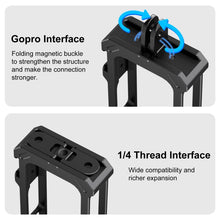 Load image into Gallery viewer, For Insta360 X4 PULUZ Metal Protective Cage Rig Housing Frame with Expand Cold Shoe Base &amp; Tripod Adapter, Cold Shoe Metal Cage
