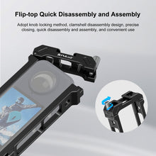 Load image into Gallery viewer, For Insta360 X4 PULUZ Metal Protective Cage Rig Housing Frame with Expand Cold Shoe Base &amp; Tripod Adapter, Cold Shoe Metal Cage