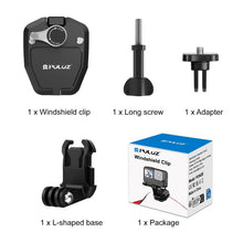 Load image into Gallery viewer, PULUZ Motorcycle Windshield Action Camera Mount Clip for GoPro Hero12 Black / DJI Osmo Action 4 / Insta360 X4 / Ace Pro and Other Action Cameras, Windshield Clip I