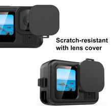 Load image into Gallery viewer, For GoPro HERO13 Black PULUZ Silicone Protective Case Side Interface Cover with Wrist Strap &amp; Lens Cover, For GoPro HERO13 Black Silicone Case + Side Cover