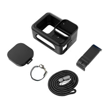 Load image into Gallery viewer, For GoPro HERO13 Black PULUZ Silicone Protective Case Side Interface Cover with Wrist Strap &amp; Lens Cover, For GoPro HERO13 Black Silicone Case + Side Cover