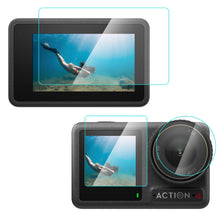 Load image into Gallery viewer, For DJI Osmo Action 4 PULUZ 3-in-1 Lens Front and Back Screen Tempered Glass Explosion-proof Film, For DJI Osmo Action 4