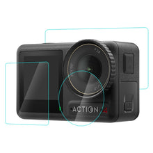 Load image into Gallery viewer, For DJI Osmo Action 4 PULUZ 3-in-1 Lens Front and Back Screen Tempered Glass Explosion-proof Film, For DJI Osmo Action 4