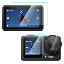 Load image into Gallery viewer, For DJI Osmo Action 5 Pro PULUZ 3-in-1 Lens Front and Back Screen Tempered Glass Explosion-proof Film