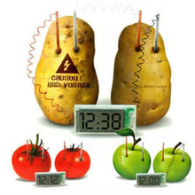 Load image into Gallery viewer, DIY Novel Green Science Potato Digital Clock Educational Kit with 2 inch LCD Screen (Potato NOT Included), Potato Digital Clock