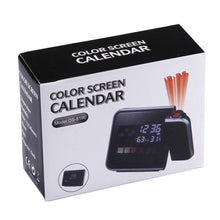 Load image into Gallery viewer, Multifunctional Digital Color LCD Display LED Projection Alarm Clock with Weather Station / Temperature / Humidity / Calendar, LED Projection Alarm Clock