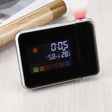 Load image into Gallery viewer, Multifunctional Digital Color LCD Display LED Projection Alarm Clock with Weather Station / Temperature / Humidity / Calendar, LED Projection Alarm Clock