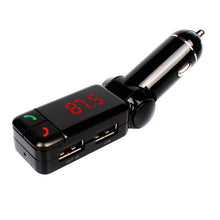 Load image into Gallery viewer, BC-06 Bluetooth Car Kit FM Transmitter Car MP3 Player with LED Display 2 USB Charger &amp; Handsfree Function, BC06