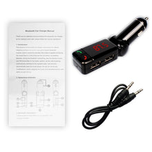 Load image into Gallery viewer, BC-06 Bluetooth Car Kit FM Transmitter Car MP3 Player with LED Display 2 USB Charger &amp; Handsfree Function, BC06