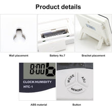 Load image into Gallery viewer, 3.8 inch LCD Digital Temperature &amp; Humidity Meter with Clock / Calendar (HTC-1), HTC-1