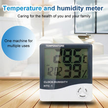 Load image into Gallery viewer, 3.8 inch LCD Digital Temperature &amp; Humidity Meter with Clock / Calendar (HTC-1), HTC-1