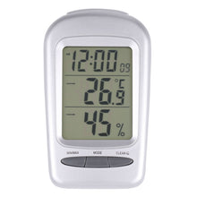 Load image into Gallery viewer, LCD Digital Desk Indoor Thermometer Hygrometer with Date / Clock / Freezing Warning, W240