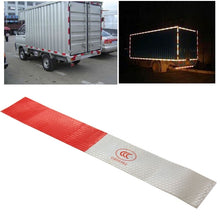 Load image into Gallery viewer, 10 PCS Safety Warning Car Strap Reflective Truck Sticker, Size: 29.5cm x 4.8cm (Red + Silver), Warning Car Strap