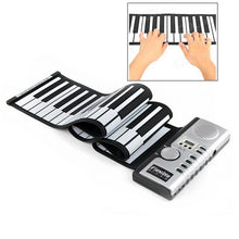 Load image into Gallery viewer, Datopal 61 Key Roll Up Soft Keyboard Piano MIDI, 61 Standard Keys  White
