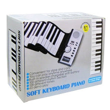 Load image into Gallery viewer, Datopal 61 Key Roll Up Soft Keyboard Piano MIDI, 61 Standard Keys  White