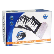 Load image into Gallery viewer, Portable Roll-up 49-Key Soft Keyboard Piano, 49 Standard Keys  White