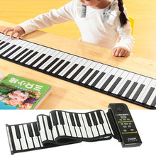 Load image into Gallery viewer, 88 Keys Portable MIDI Silicone Flexible Roll Up Piano, Keyboard: 133 x 14.2 x 0.6cm, 88 Keys Roll Up Piano