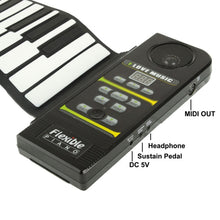 Load image into Gallery viewer, 88 Keys Portable MIDI Silicone Flexible Roll Up Piano, Keyboard: 133 x 14.2 x 0.6cm, 88 Keys Roll Up Piano