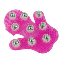Load image into Gallery viewer, Thickened Palm-shaped Handheld Ball Meridian Massager, Nine balls Magenta, Nine balls Blue