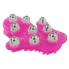 Load image into Gallery viewer, Thickened Palm-shaped Handheld Ball Meridian Massager, Nine balls Magenta, Nine balls Blue