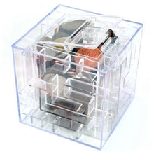 Load image into Gallery viewer, 3D Puzzle Transparent Money Maze Bank Saving Coin Gift Box, 3D Puzzle Saving Coin