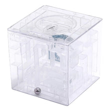 Load image into Gallery viewer, 3D Puzzle Transparent Money Maze Bank Saving Coin Gift Box, 3D Puzzle Saving Coin