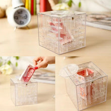 Load image into Gallery viewer, 3D Puzzle Transparent Money Maze Bank Saving Coin Gift Box, 3D Puzzle Saving Coin