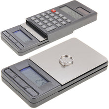 Load image into Gallery viewer, 2 in 1 Electronic Pocket 1000g x 0.1g Jewelry  Digital Scale Balance + Calculator with Digits LCD Display, 1000g x 0.1g