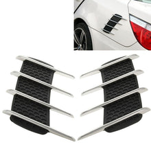 Load image into Gallery viewer, 2 PCS Hood Side Shark Gill Simulation Air Flow Vent Fender Sticker for Car Decoration, Size: 22cm x 20cm x 2cm, 220mm x 200mm x 20mm