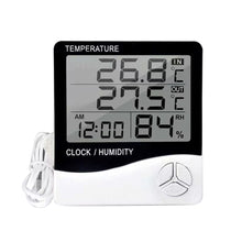 Load image into Gallery viewer, Outdoor / Indoor LCD Digital Electronic Thermometer Hygrometer Alarm Clock, THC-03A