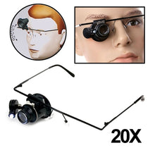 Load image into Gallery viewer, 20X Glasses Type Watch Repair Magnifier with LED Light, 9892A