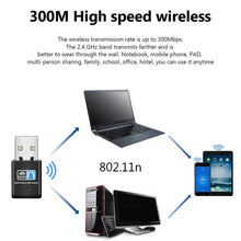 Load image into Gallery viewer, 300Mbps Wireless 802.11N USB Network Nano Card Adapter, Card Adapter
