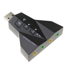 Load image into Gallery viewer, 2.1 Channel USB Sound Adapter (Double USB Microphone,Double USB Headset)