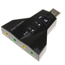 Load image into Gallery viewer, 2.1 Channel USB Sound Adapter (Double USB Microphone,Double USB Headset)