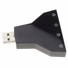 Load image into Gallery viewer, 2.1 Channel USB Sound Adapter (Double USB Microphone,Double USB Headset)