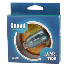 Load image into Gallery viewer, USB DSP 5.1 External Sound Card Adapter Mono Channel, Plastic 5.1 Channel Blue