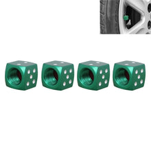 Load image into Gallery viewer, Universal 8mm Dice Style Aluminium Alloy Car Tire Valve Caps, Pack of 4, Dice Style, Dice Shape 5, Dice Style 5, Dice Style  5, Dice Style 4