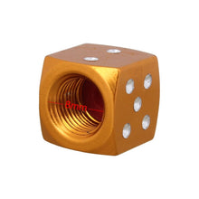 Load image into Gallery viewer, Universal 8mm Dice Style Aluminium Alloy Car Tire Valve Caps, Pack of 4, Dice Style  5, Dice Style 4, Dice Style, Dice Shape 5, Dice Style 5