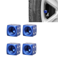 Load image into Gallery viewer, Universal 8mm Dice Style Aluminium Alloy Car Tire Valve Caps, Pack of 4, Dice Style, Dice Shape 5, Dice Style 5, Dice Style  5, Dice Style 4