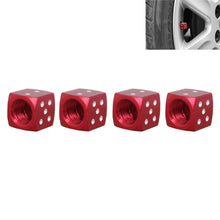 Load image into Gallery viewer, Universal 8mm Dice Style Aluminium Alloy Car Tire Valve Caps, Pack of 4, Dice Style, Dice Shape 5, Dice Style 5, Dice Style  5, Dice Style 4